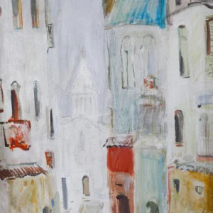 Old Street and Church. White Tbilisi